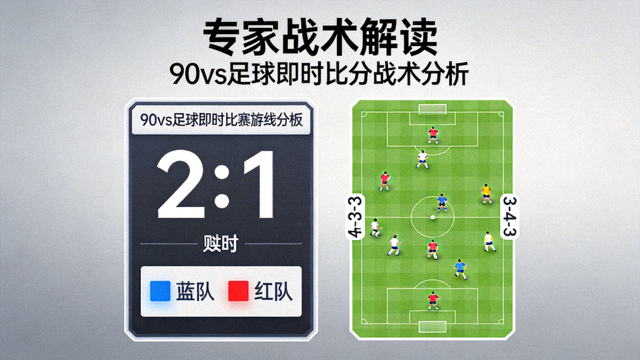 专家战术解读封面图，展示90vs足球即时比分战术分析板和球场阵型示意图